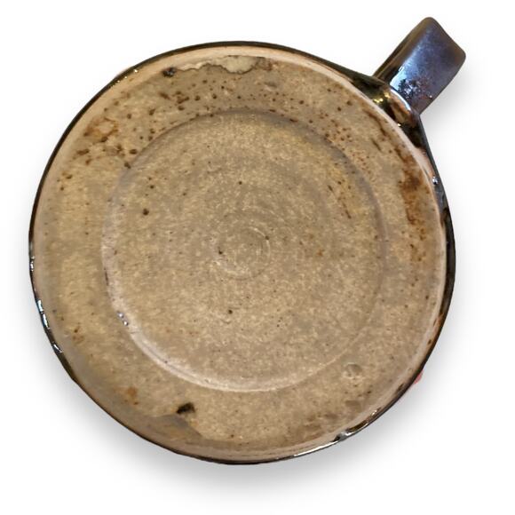 Pair of Unique Handmade Brown Maroon Iridescent Glazed Coffee Tea Mugs Crunchy - Picture 7 of 16